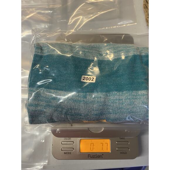 Derek Heart Plus Sweater Knit Top 3X Stripe Blue Chiffon Hem Boho Fairy Core - Picture 9 of 9